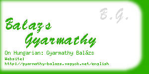 balazs gyarmathy business card